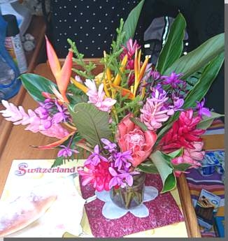 Blumenbouquet mit Schmetterlingsblume