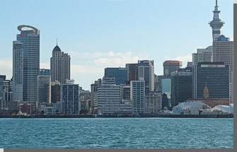 Das Skyline von Auckland 
