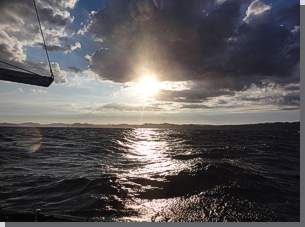 Abendstimmung auf dem Ozean